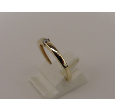 Gouden damesring met zirkonia