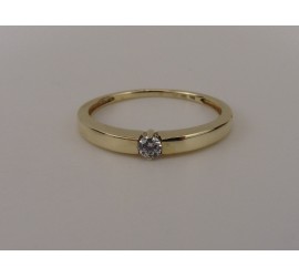 Gouden damesring met zirkonia