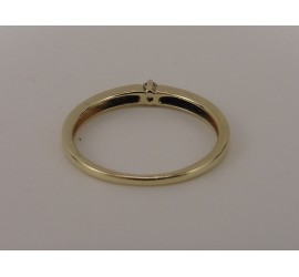 Gouden damesring met zirkonia