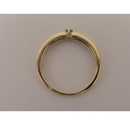 Gouden damesring met zirkonia
