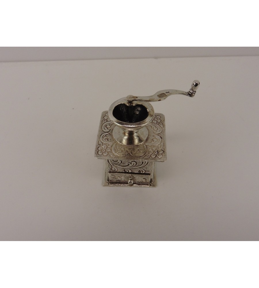 Zilveren miniatuur Koffiemolen
