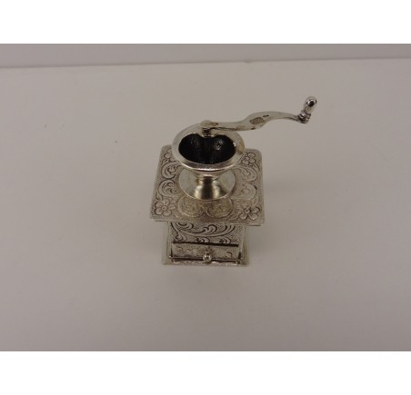 Zilveren miniatuur Koffiemolen