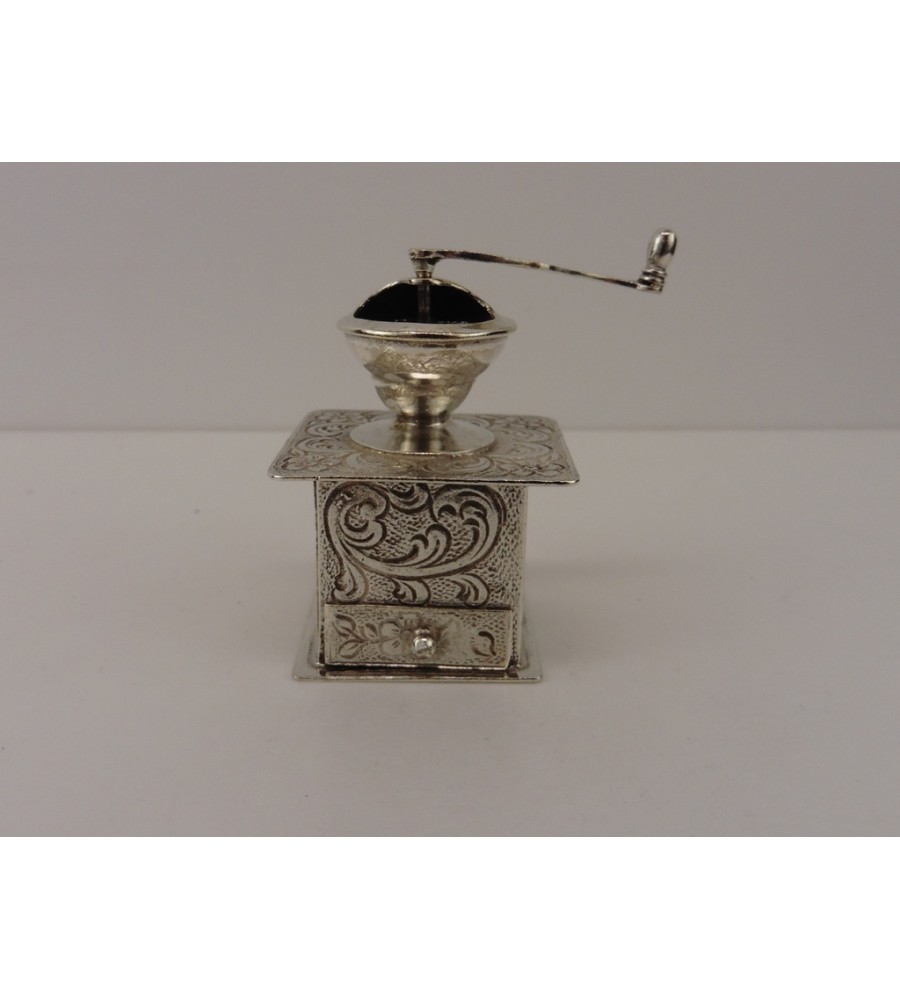 Zilveren miniatuur Koffiemolen