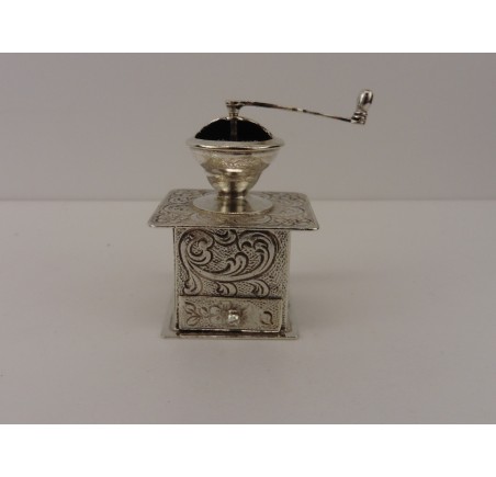 Zilveren miniatuur Koffiemolen