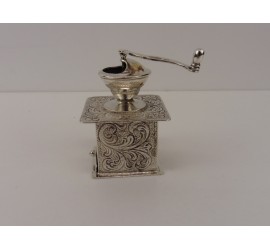 Zilveren miniatuur Koffiemolen