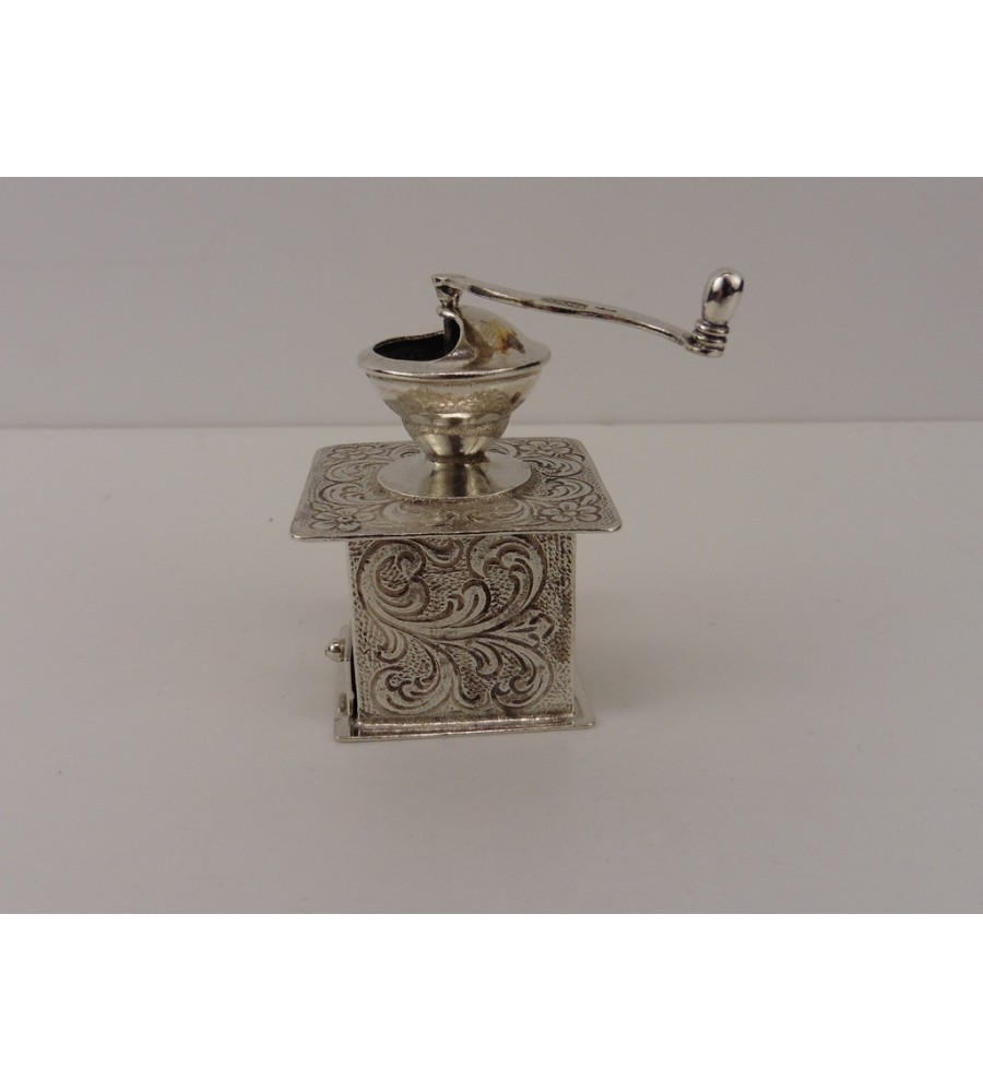 Zilveren miniatuur Koffiemolen
