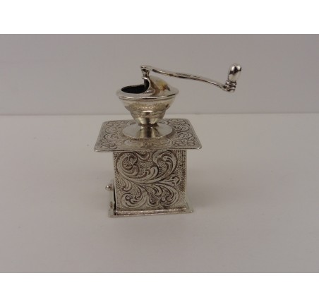 Zilveren miniatuur Koffiemolen