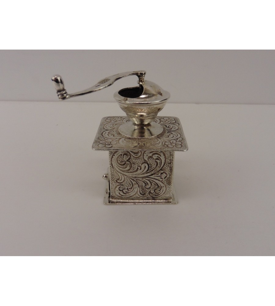 Zilveren miniatuur Koffiemolen