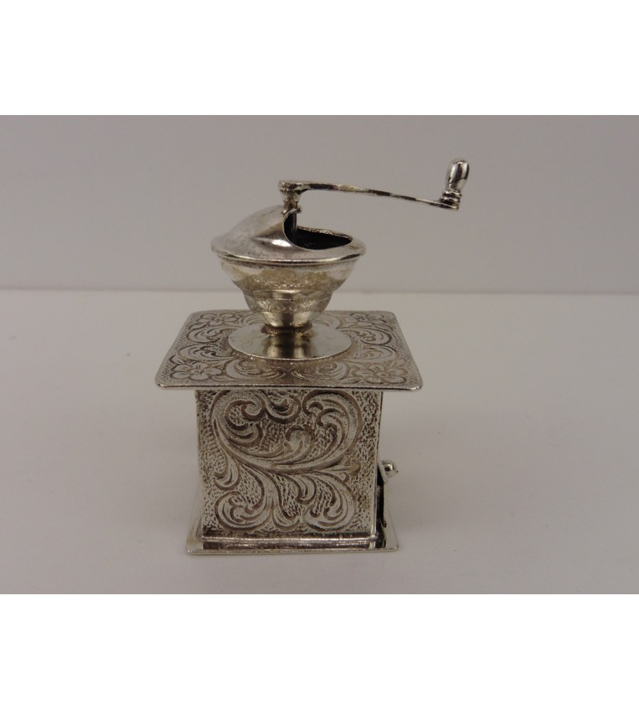 Zilveren miniatuur Koffiemolen