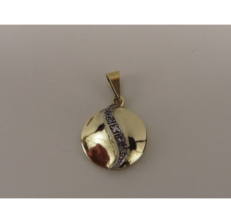Gouden hanger met diamant