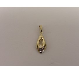 Gouden hanger met diamant
