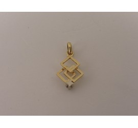 Gouden hanger met diamant