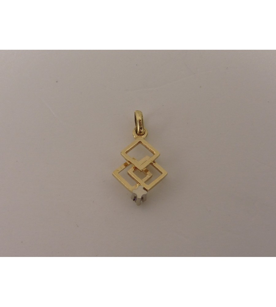 Gouden hanger met diamant
