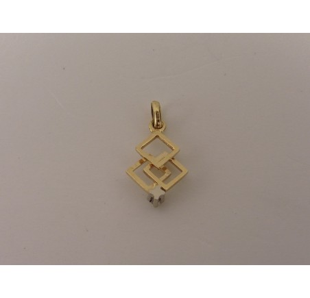 Gouden hanger met diamant