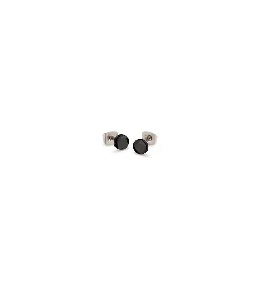 Boccia titanium oorknoppen zwart