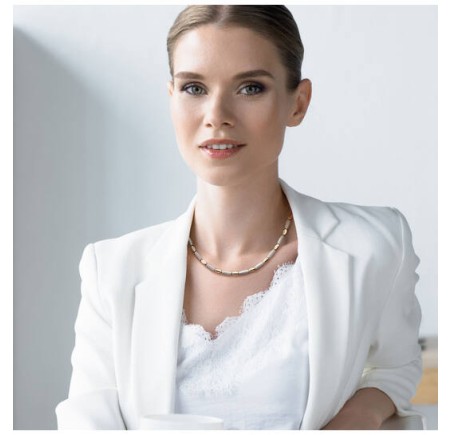 Boccia collier titanium bicolor 08090-02