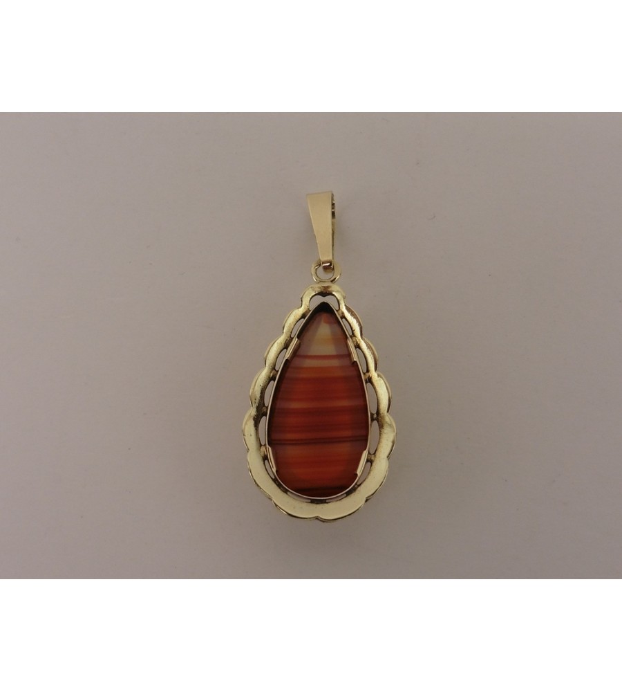 Gouden hanger met streepagaat