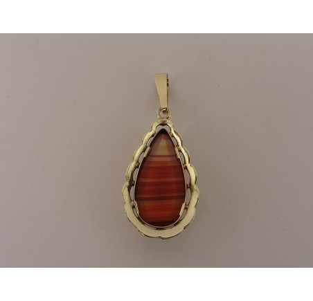 Gouden hanger met streepagaat