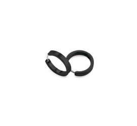 Boccia titanium creolen zwart 0577-07