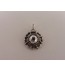 Zilveren hanger met roosdiamant