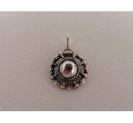 Zilveren hanger met roosdiamant Zilveren hanger met roosdiamant