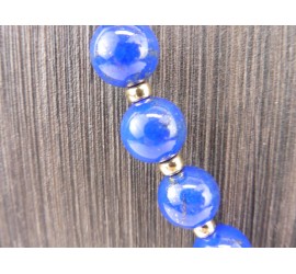 Lapis Lazuli collier met gouden slot en bolletjes Lapis Lazuli collier met gouden slot en bolletjes