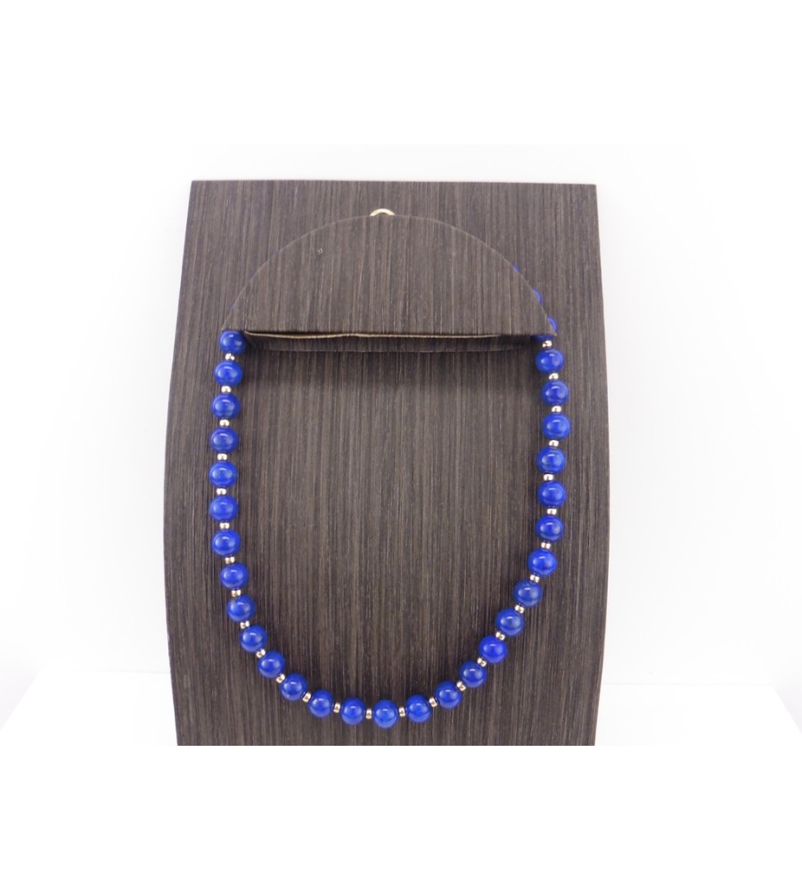 Lapis Lazuli collier met gouden slot en bolletjes Lapis Lazuli collier met gouden slot en bolletjes
