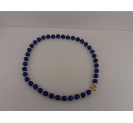 Lapis Lazuli collier met gouden slot en bolletjes Lapis Lazuli collier met gouden slot en bolletjes