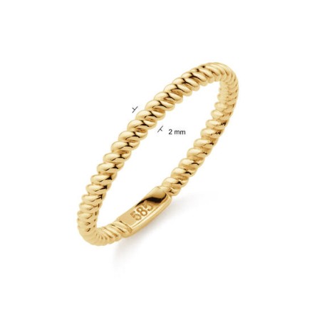 Gouden fantasie ring  214.0195