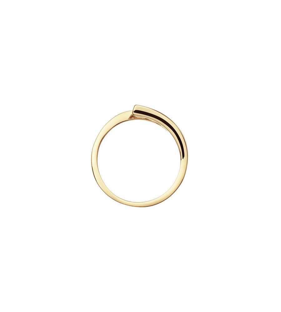 Gouden fantasie ring met zirkonia