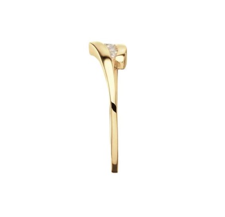 Gouden fantasie ring met zirkonia 214.1029