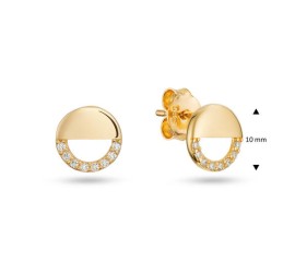 Gouden oorknopjes met zirkonia 206.0221.00