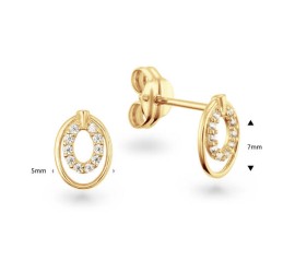 Gouden oorknopjes met zirkonia 206.0168.00