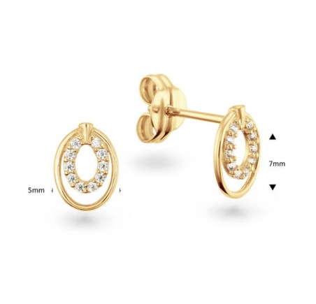 Gouden oorknopjes met zirkonia 206.0168.00