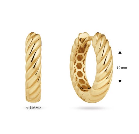 Gouden klapcreolen 207.0290