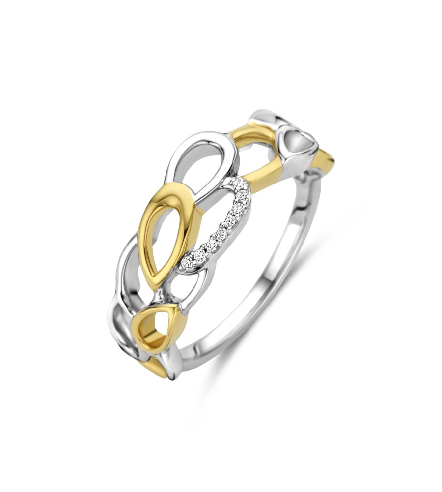 Rosa di Luca zilveren ring met zirkonia