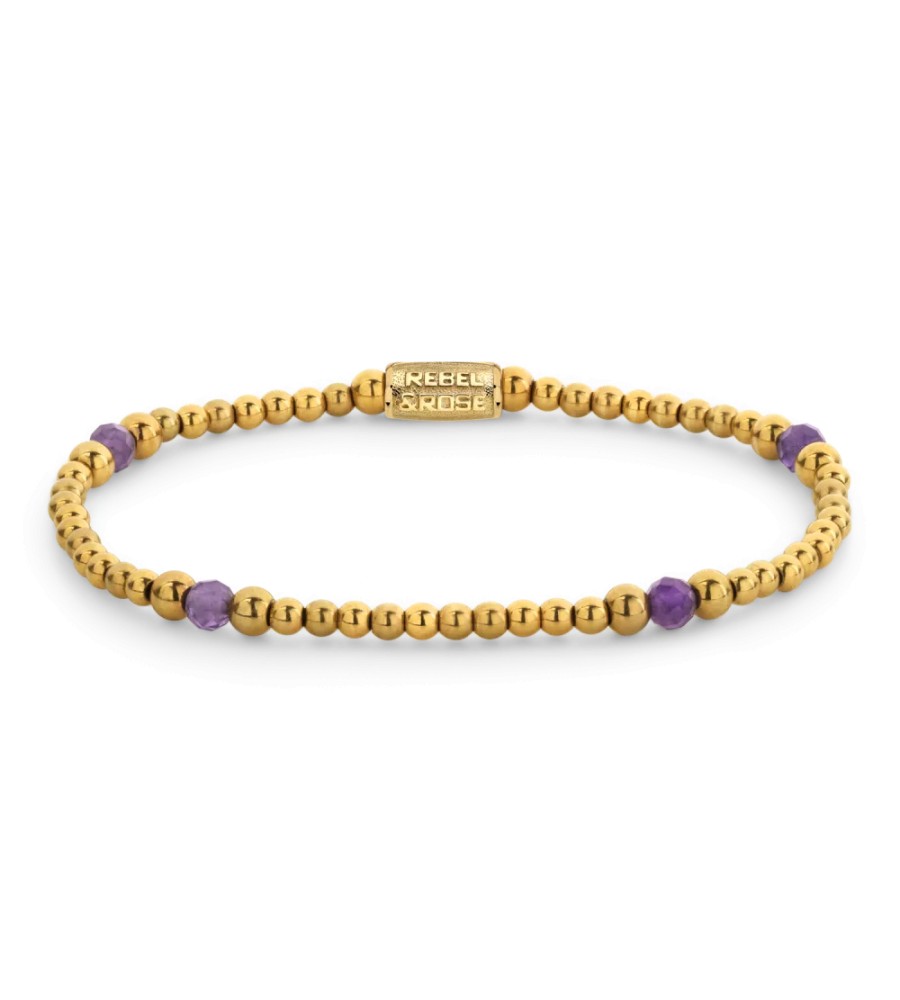 Rebel & Rose armband Touch of Purple Glam Rocks