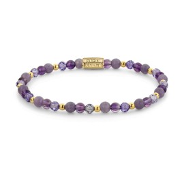 Rebel & Rose armband Purple Glam Rocks RR-40174-G