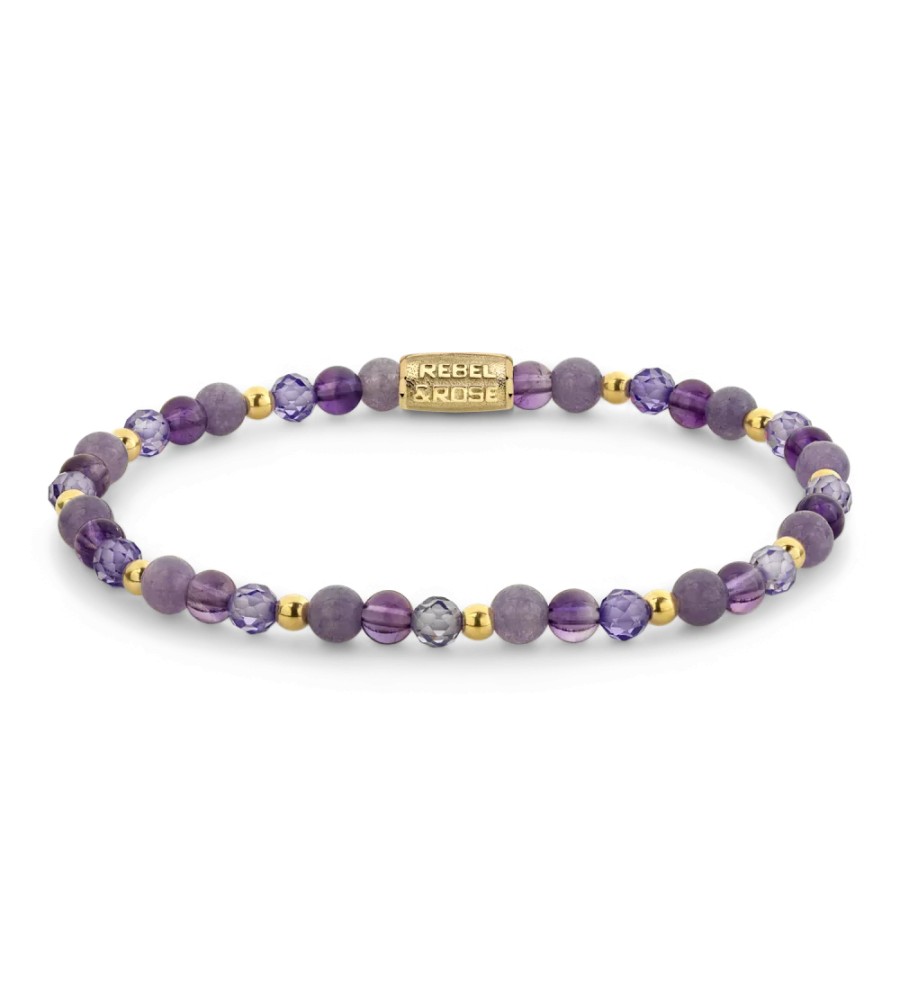 Rebel & Rose armband Purple Glam Rocks
