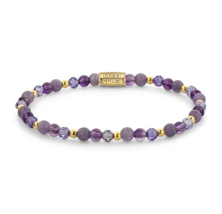 Rebel & Rose armband Purple Glam Rocks RR-40174-G