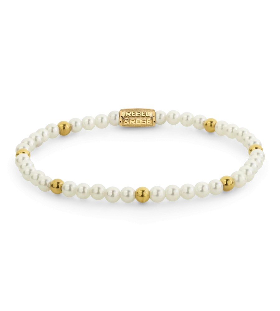 Rebel & Rose armband Pearl & Yellowgold