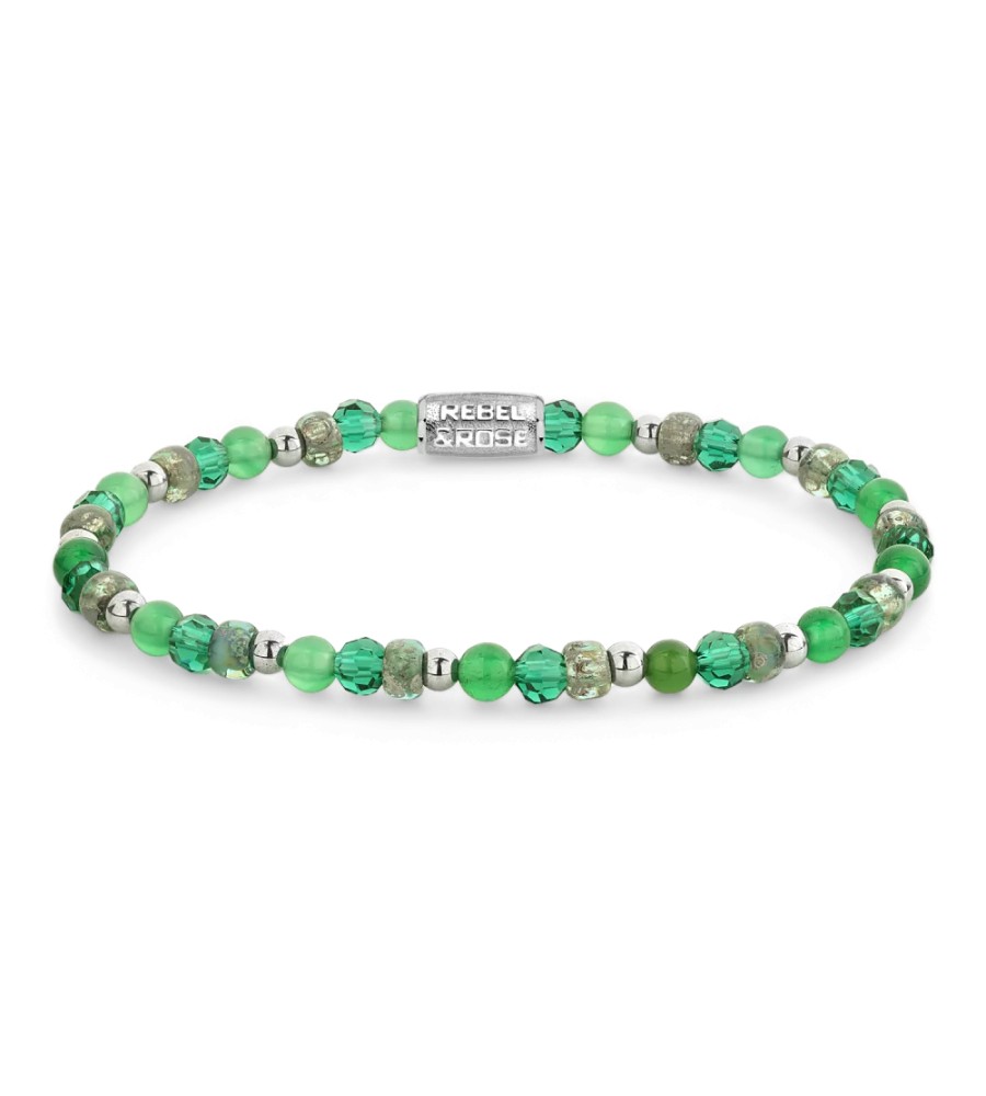 Rebel & Rose armband Green Morning Glam Rocks