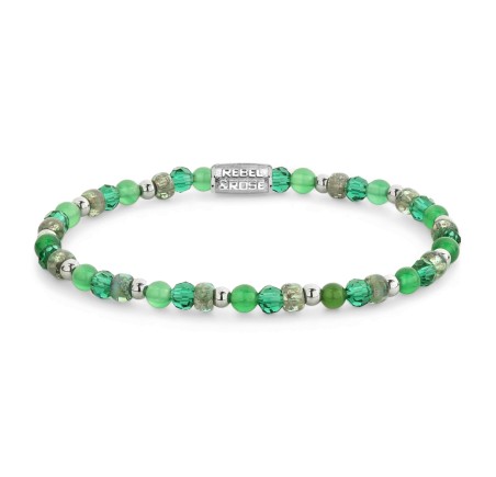 Rebel & Rose armband Green Morning Glam Rocks RR-40180-S