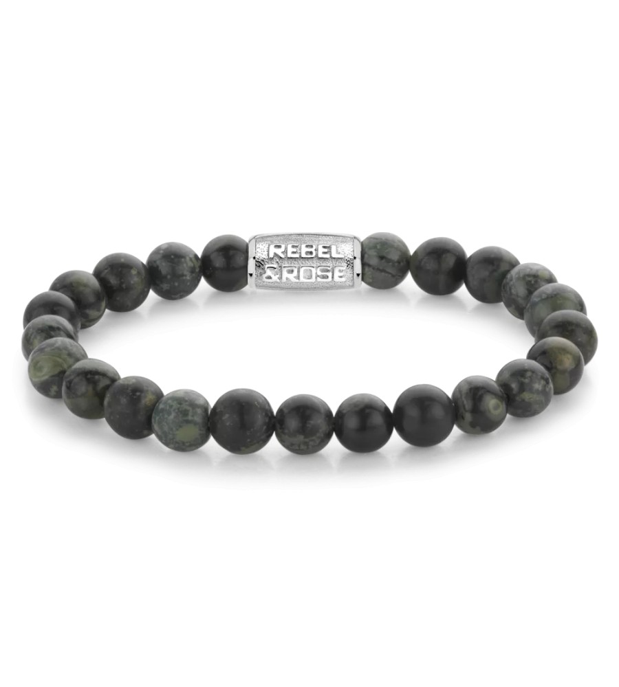 Rebel & Rose armband Green Rocks