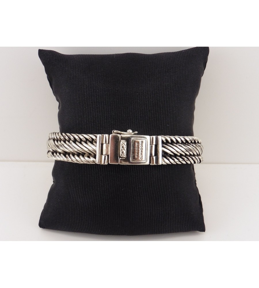 Zilveren Buddha to Buddha armband