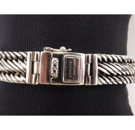 Zilveren Buddha to Buddha armband
