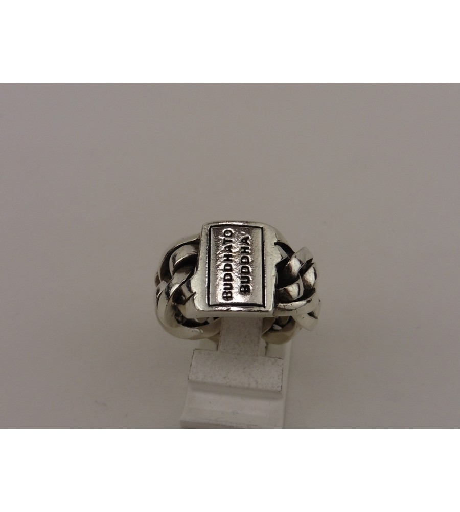 Zilveren Budddha to Buddha ring