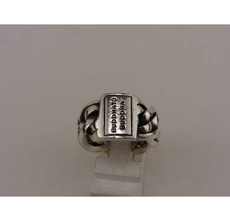 Zilveren Budddha to Buddha ring