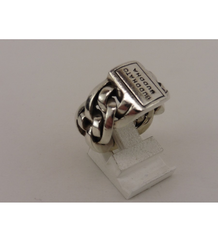 Zilveren Budddha to Buddha ring