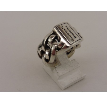 Zilveren Budddha to Buddha ring